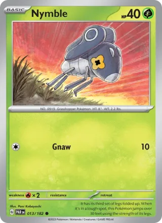 Nymble #013 · Paradox Rift Pokémon card