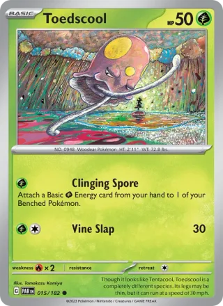 Toedscool #015 · Paradox Rift Pokémon card