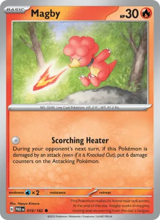 Magby #019 · Paradox Rift Pokémon card