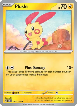 Plusle #060 · Paradox Rift Pokémon card