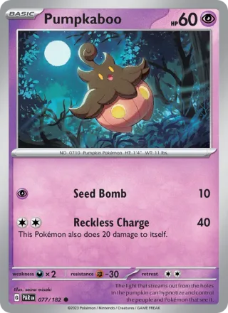 Pumpkaboo #077 · Paradox Rift Pokémon card