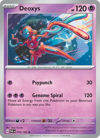Deoxys #074 · Paradox Rift Pokémon card