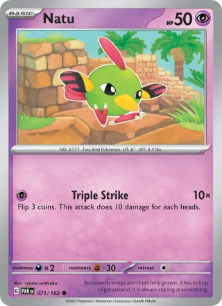 Natu #071 · Paradox Rift Pokémon card