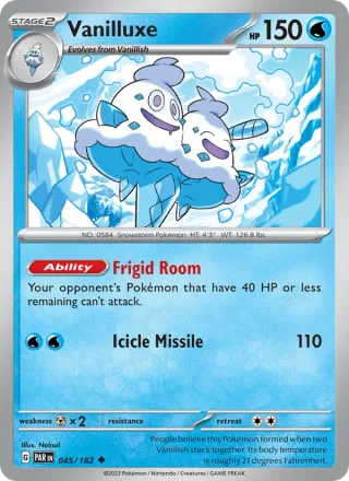 Vanilluxe #045 · Paradox Rift Pokémon card