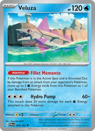 Veluza #054 · Paradox Rift Pokémon card