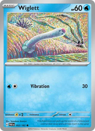 Wiglett #052 · Paradox Rift Pokémon card