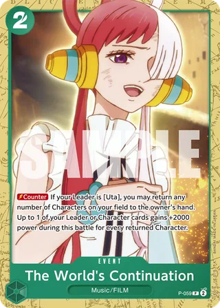 The World's Continuation (Starter Deck 11: Uta Deck Battle) #P-059-starter-deck-11-uta-deck-battle · One Piece Promotion Cards One Piece card