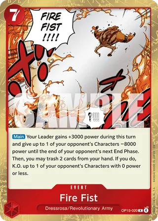 Fire Fist #OP15-020 · Adventure on Kami's Island One Piece card