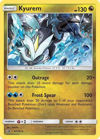 Kyurem #47 · Dragon Majesty Pokémon card