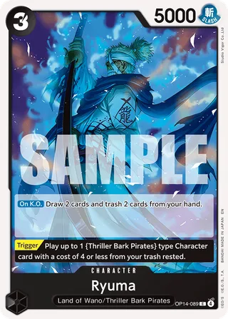 Ryuma #OP14-089 · The Azure Sea's Seven One Piece card