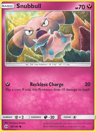 Snubbull #90 · Sun & Moon Pokémon card