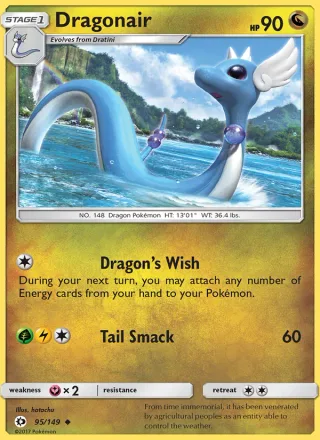 Dragonair #95 · Sun & Moon Pokémon card
