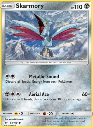 Skarmory #88 · Sun & Moon Pokémon card
