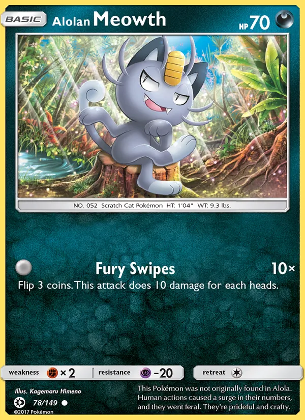 Alolan Meowth full card art