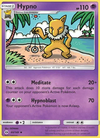 Hypno #60 · Sun & Moon Pokémon card