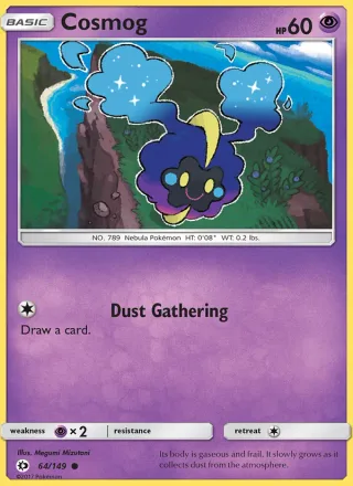 Cosmog #64 · Sun & Moon Pokémon card