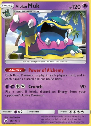 Alolan Muk #58 · Sun & Moon Pokémon card