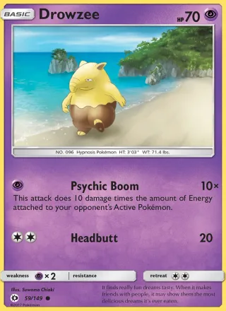 Drowzee #59 · Sun & Moon Pokémon card