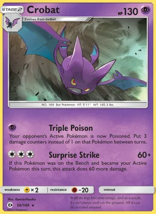 Crobat #56 · Sun & Moon Pokémon card