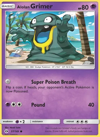 Alolan Grimer #57 · Sun & Moon Pokémon card