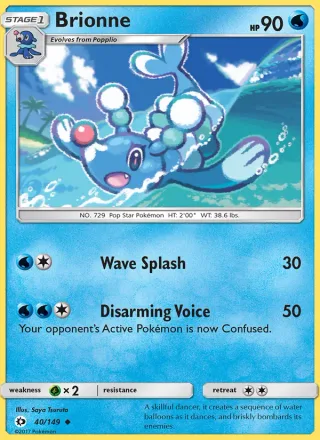 Brionne #40 · Sun & Moon Pokémon card