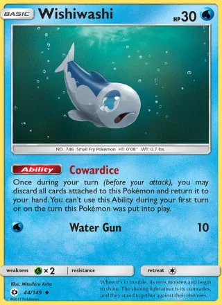 Wishiwashi #44 · Sun & Moon Pokémon card