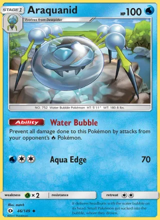 Araquanid #46 · Sun & Moon Pokémon card