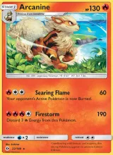 Arcanine · Sun & Moon Pokémon card