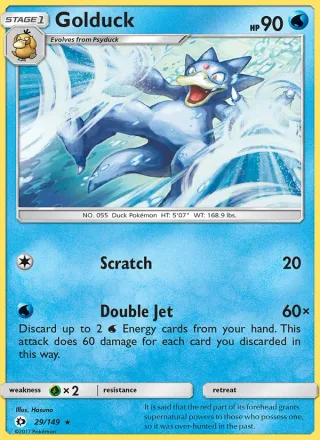 Golduck #29 · Sun & Moon Pokémon card
