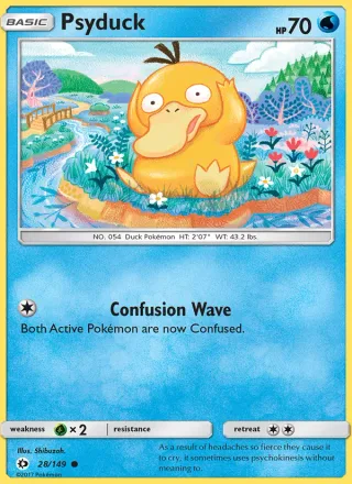 Psyduck #28 · Sun & Moon Pokémon card