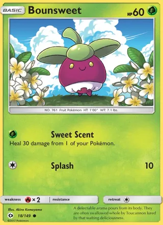 Bounsweet #18 · Sun & Moon Pokémon card