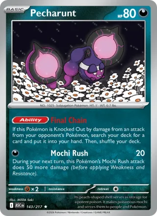 Pecharunt #143 · Ascended Heroes Pokémon card