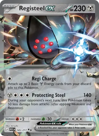 Registeel ex #145 · Ascended Heroes Pokémon card