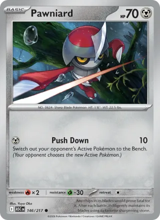 Pawniard #146 · Ascended Heroes Pokémon card