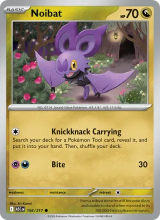 Noibat #156 · Ascended Heroes Pokémon card