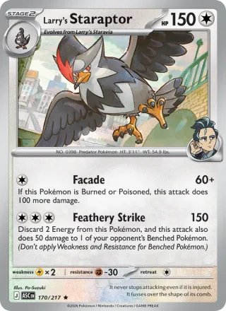 Larry's Staraptor #170 · Ascended Heroes Pokémon card