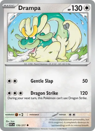 Drampa #176 · Ascended Heroes Pokémon card