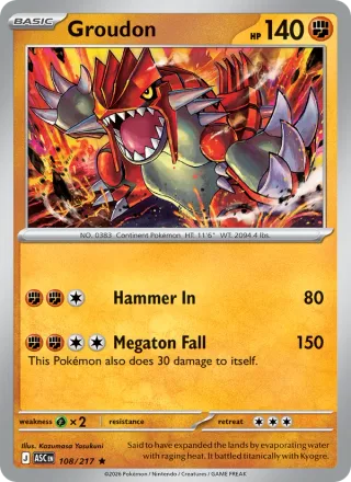 Groudon #108 · Ascended Heroes Pokémon card