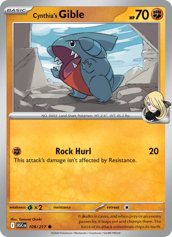 Cynthia's Gible full card art