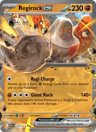 Regirock ex #107 · Ascended Heroes Pokémon card
