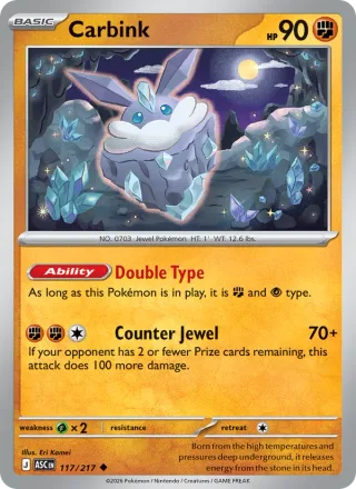 Carbink #117 · Ascended Heroes Pokémon card