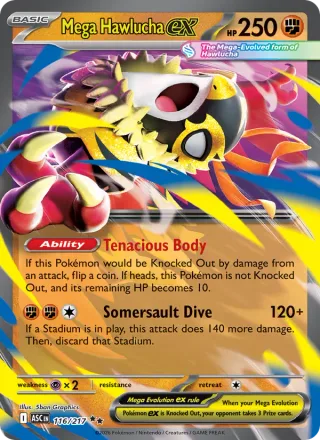 Mega Hawlucha ex #116 · Ascended Heroes Pokémon card