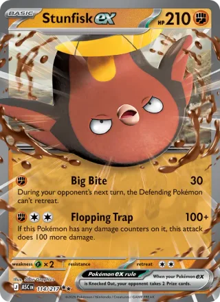 Stunfisk ex #114 · Ascended Heroes Pokémon card