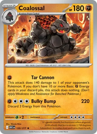 Coalossal #120 · Ascended Heroes Pokémon card