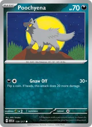 Poochyena #128 · Ascended Heroes Pokémon card