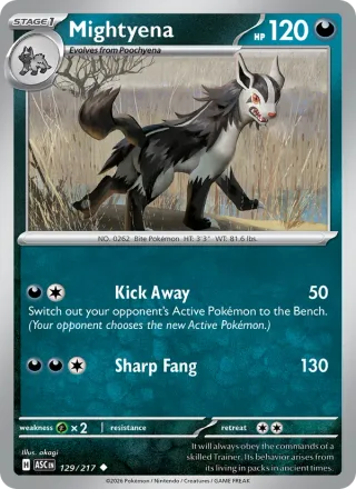 Mightyena #129 · Ascended Heroes Pokémon card