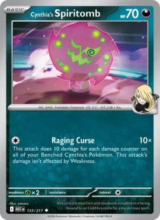 Cynthia's Spiritomb #133 · Ascended Heroes Pokémon card