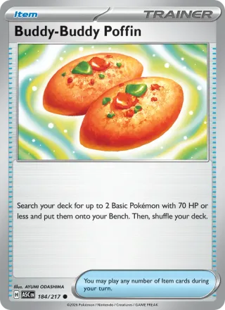 Buddy-Buddy Poffin #184 · Ascended Heroes Pokémon card