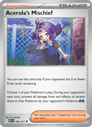 Acerola's Mischief #180 · Ascended Heroes Pokémon card