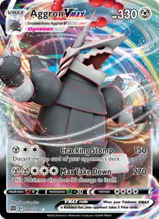 Aggron VMAX #097 · Brilliant Stars Pokémon card